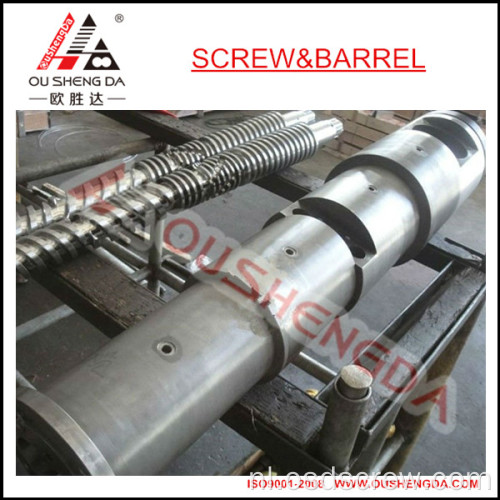 dubbelschroefs vat/conisch dubbelschroefs vat/schroefvat voor plastic extruder;